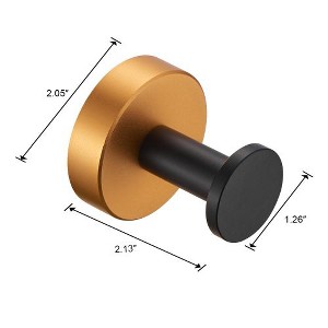 Multicolored 4-Pack Round Base Wall-Mounted Coat Hooks with Included Screws, and Bedroom Decor Hardware - 1 of 4