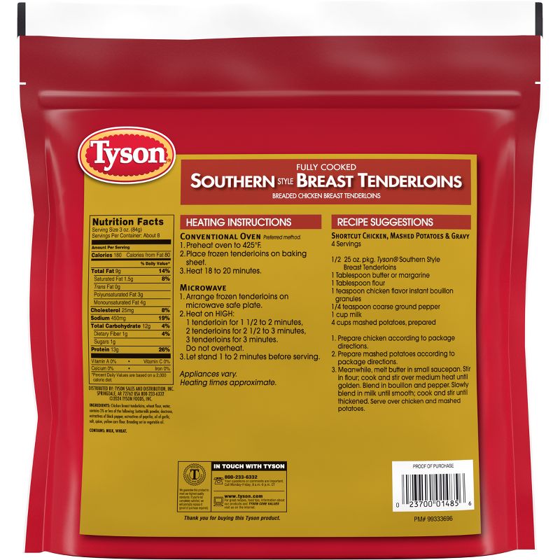 Tyson All Natural Southern Breast Tenderloins - Frozen - 25oz, 2 of 7