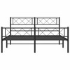 vidaXL Queen Metal Bed Frames with Headboard, Under Bed Storage, Noise Free, Black, No Mattress - 4 of 4