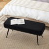 Bekrvio 43.3" Teddy Ottoman Bench,Entryway/Bed Bench End of Bed – Upholstered Padded Seat,Mid Century Modern for Living Room, Hallwa - 3 of 4