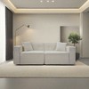 Full Foam Modern Teddy Velvet Indoor Sofa with Ergonomic Rebound Foam - 3 of 4