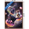 Trends International James Booker - Galaxy Space Cats Riding Donuts Framed Wall Poster Prints - 3 of 4