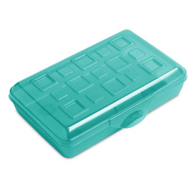 It's Academic Hard Plastic Pencil Box, Pink and Blue