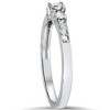 Pompeii3 1/3ct Three Stone Round Diamond Engagement Ring 14K White Gold - 2 of 4