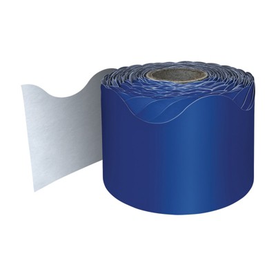 Carson Dellosa Education Navy Rolled Scalloped Border, 65 Feet (Pack of 2)