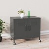 CLIHOME Heavy Duty Storage Cabinet, Freestanding File Cabinet with Wheels for Home Office, Industrial Style - 2 of 4