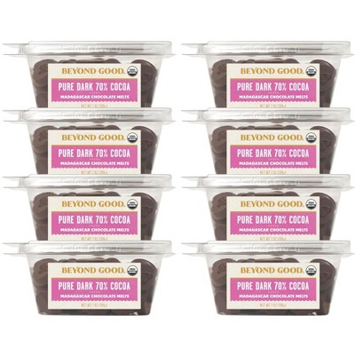 Beyond Good Organic Pure Dark 70% Cocoa Madagascar Chocolate Melts - Case of 8/7 oz