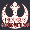 Juniors Womens Star Wars The Force Is Strong Valentine Rebel Logo Festival Muscle Tee - image 2 of 4