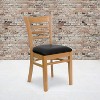 Emma and Oliver 2 Pack Ladder Back Wooden Restaurant Chair - 2 of 4
