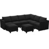 Belffin U-Shaped Modular Sectional – Storage Ottoman System & Pet-Resistant Velvet - 3 of 4