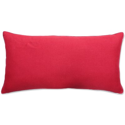 Red Embroidered Christmas Lumbar Pillow Cover with Snowflakes