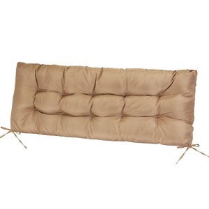 NewHome"Bench Seat Cushion for Indoor/Outdoor Furniture, Non-Slip with Ties, Waterproof Swing Cushion"brown 8cm Thick - 1 of 4