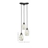 Toltec Lighting Europa 3 - Light Pendant in  Dark Granite with 5" Natural Fusion Shade - 2 of 2
