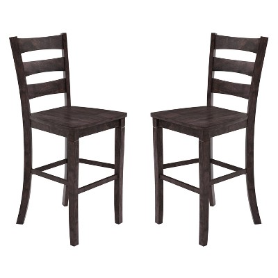 Taylor & Logan Set of 2 Laurel Wooden Ladderback Barstools