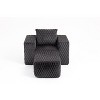 PAGED Sofa with Ottoman, Corduroy Compression Sofa with High-Density Pure Sponge Padding for Living Room, No Assembly Required - 2 of 4