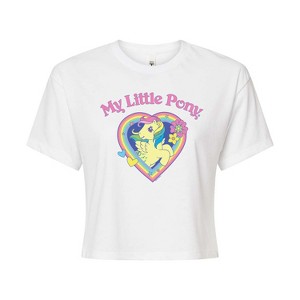 Women's - My Little Pony - Rainbow Heart Cropped Graphic T-Shirt - 1 of 4