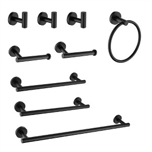 OUTSUPPLY 9 Piece Stainless Steel Bathroom Towel Rack Set, Wall Mounted Hardware with Hidden Mounting, Rustproof, Scratch-Resistant - 1 of 4