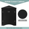 TIRAMISUBEST Triangle Bathroom Storage Cabinet with Adjustable Shelves, Freestanding Bathroom Floor Cabinet Corner Cabinet with 2 Doors - 4 of 4