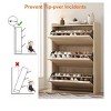 Modern Wooden Shoe Cabinet with Drawers, Adjustable Shelf for Entryway, Hallway, Living Room - 2 of 4