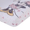 Disney Minnie Mouse Pink, White and Gold "You Are Made of Magic" Lovely Little Lady Nursery Photo Op Fitted Crib Sheet - 2 of 4