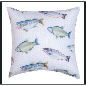 Manual Woodworks and Weavers Lodge-Style Throw Pillow for Lake House Décor – Fishing Theme - 1 of 3