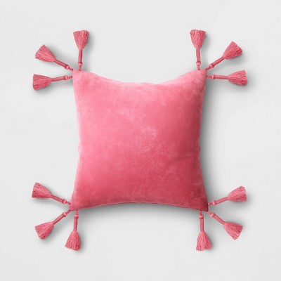 Velvet Throw Pillow with Tassels - Threshold™