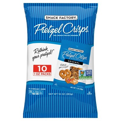 Snack Factory Original Flavored Pretzel Crisps Crackers - 1oz/10pk