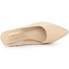 Allegra K Women's Faux Leather Pointed Toe Slip-On Slingback Flat Pumps - 4 of 4