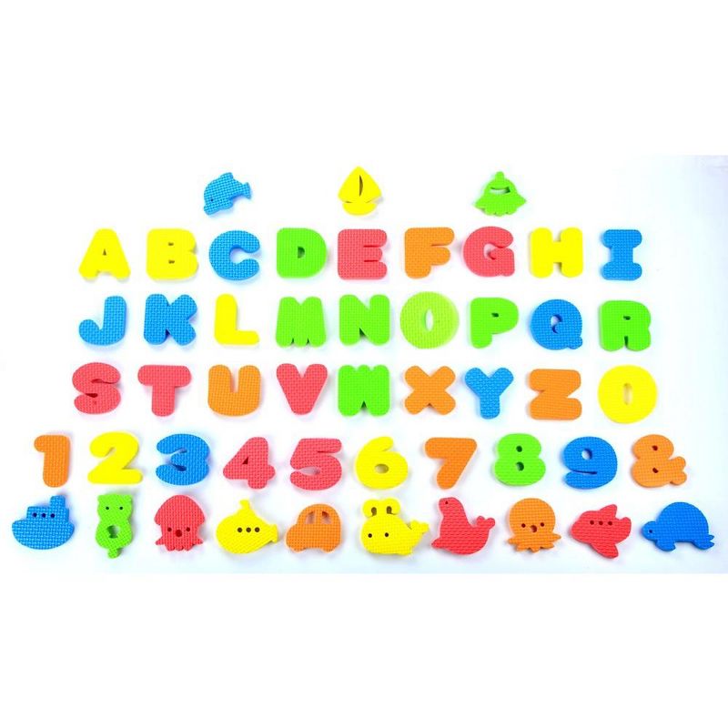 Syncfun 51 Pieces Baby Bath Toys, Esilient, Durable, Non-Toxic, Kids Shower Toys with Numbers, Letters Sealifes, Eco-Safe Baby Learning Toys Bath Toys, 2 of 8