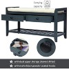 Rustic Wood Entryway Bench with Shoe Rack & 2 Drawers - Multi-Functional Storage Bench  for Hallway, Bedroom, Living Room - 2 of 4