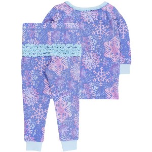 RuffleButts Toddler Girls Modal Blend Ruffle Long Sleeve Pajama Set, Signature Rear Ruffles - 1 of 2