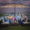 Costway 15Ft Patio Double-Sided Solar LED Market Umbrella Crank Base Beige/Tan/Orange/Burgundy/Gray/Turquoise - 3 of 4