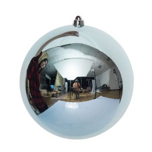 Season's Designs Christmas Tree 10" Lt. Blue Shiny Shatterproof Seamless - 1 of 1