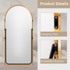 Spassway 69"H x 24"W Arched Versatile Decorative Aluminum Alloy Mirror Art Designs for Living Room Bedroom Entryway Office Home Black/Gold Available - 2 of 4