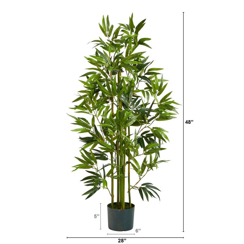 Nearly Natural 4-ft Bamboo Artificial Tree, 2 of 5