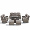 Belord High Back Outdoor Furniture with 6-Inch Thick Cushion, Patio Furniture Set with Fire Pit Table & Swivel Chair, 8PCS Wicker Conversation Set - 4 of 4