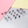 10 Pairs Stainless Steel Earrings: Colorful CZ Studs & 8mm/10mm Hoops, 20G for Women & Men - 4 of 4