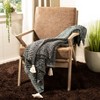 Pennie Knit Tassel Throw Blanket - Black/Natural - 50" x 60" - Safavieh - image 2 of 3