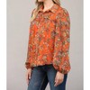 Women's Fall Floral Blouse - Fate - 2 of 4