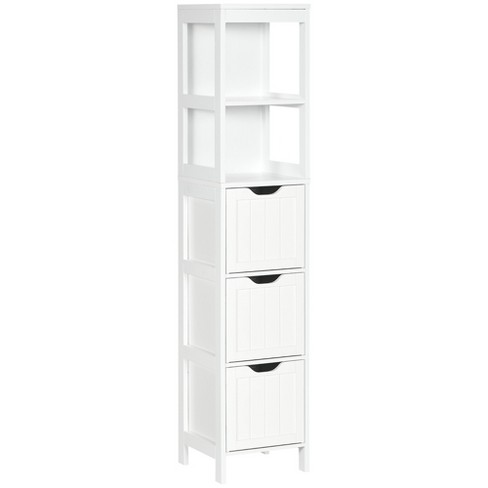 Dropship Kleankin 71 Tall Bathroom Storage Cabinet, Narrow Toilet Paper  Cabinet With Open Shelves, 2 Door Cabinets, Adjustable Shelves For Kitchen,  Hallway, Living Room, White to Sell Online at a Lower Price
