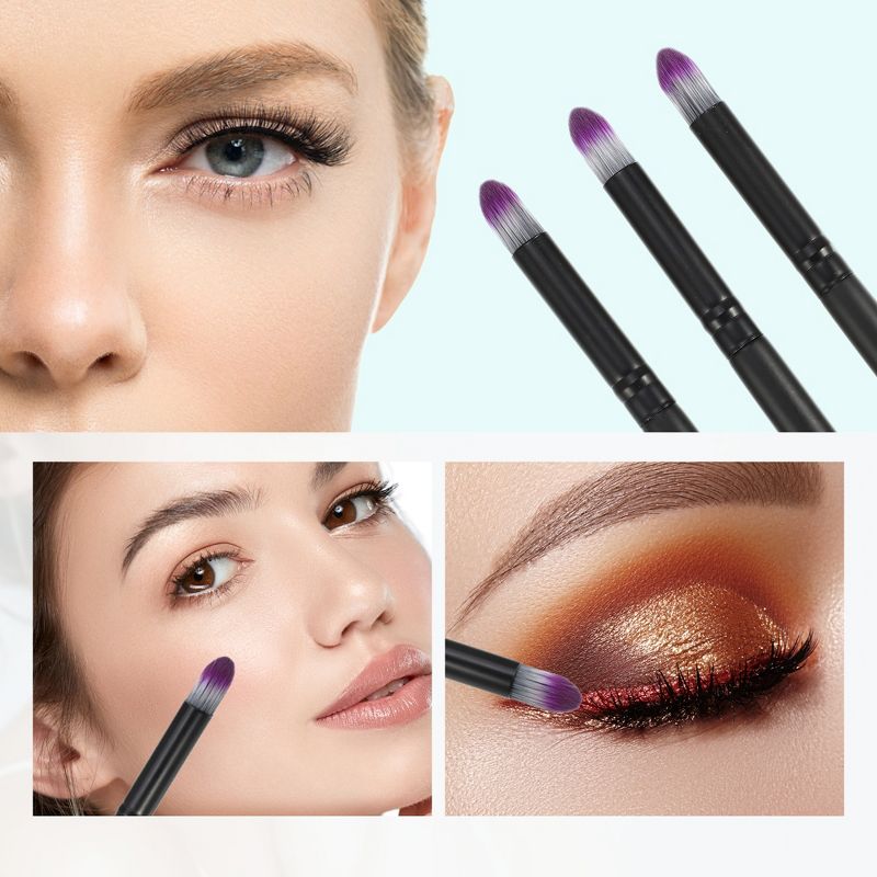 Unique Bargains Face Concealer Makeup Brushes and Sets Black 3 Pcs, 3 of 7