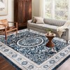 Kumasinova Vintage Boho Area Rug, Washable Rug with Floral Pattern, Faux Cashmere Living Room Rug, Non-Slip Rugs, Stain-Resistant Door Mat - 4 of 4