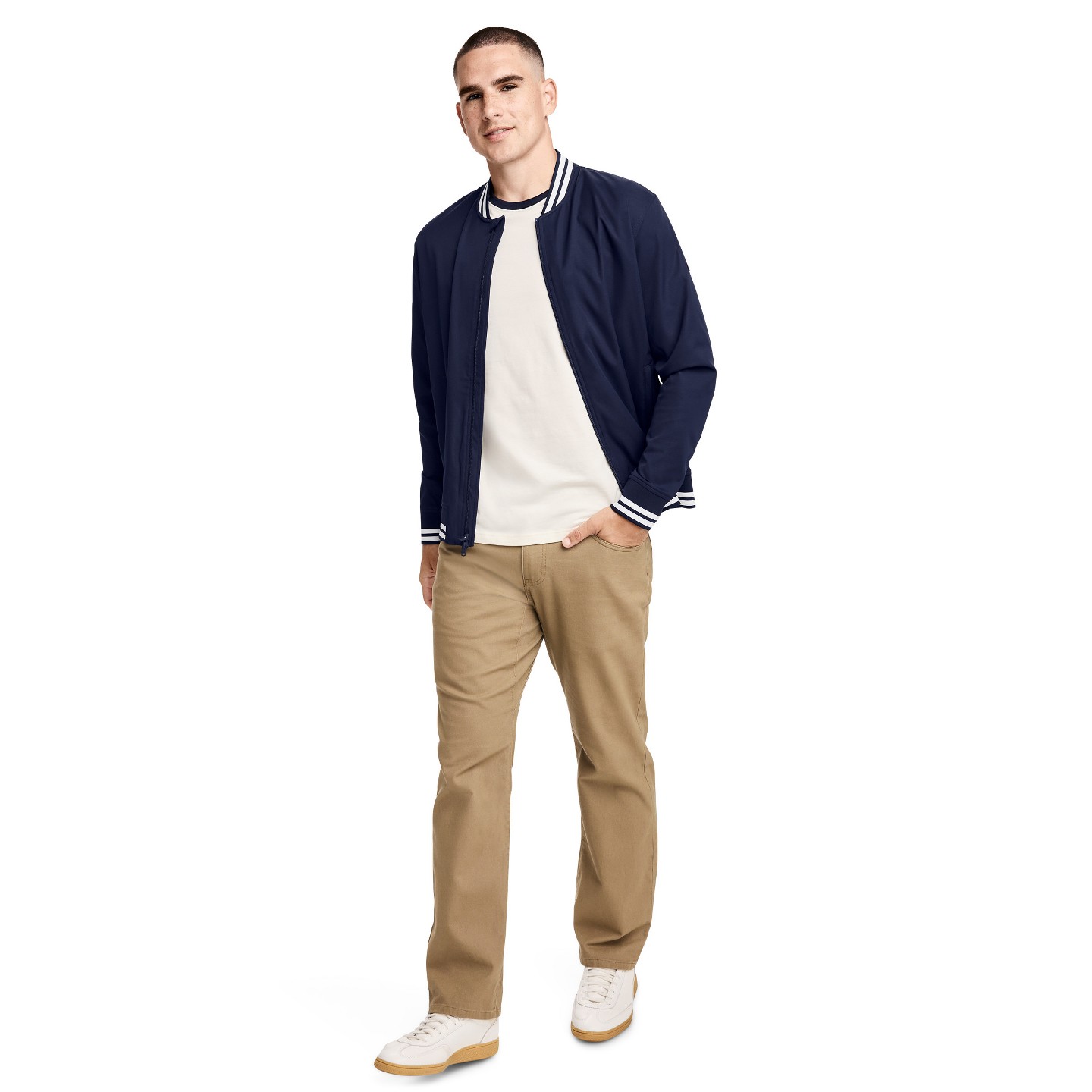 Мужская куртка Jockey 1876 Collection Bomber Jacket S 1876 Navy Blue, цвет: Тёмно-синий — фото 3