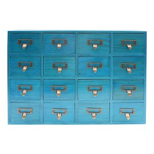 YIYIBYUS Traditional 16 Drawers Wood Apothecary Chest Storage Cabinet - 1 of 4