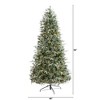 Nearly Natural 7.5-ft Snowed Tipped Clermont Mixed Pine Artificial Christmas Tree with 600 Clear LED Lights, Pine Cones and 1784 Bendable Branches - 2 of 4