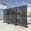 Dovelina Metal Outdoor Privacy Screen Freestanding Garden Privacy Screen - 2 of 4