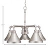 Toltec Lighting Vintage 5 - Light Chandelier in  Aged Silver with 7" Aged Silver Cone Metal Shade Shade - 2 of 2