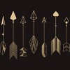 Men's Design By Humans Be Brave Little Arrow (gold) By staceyroman T-Shirt - 2 of 4