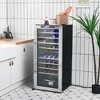 Costway 43 Bottle Wine Cooler Refrigerator Dual Zone Temperature Control w/ 8 Shelves - 2 of 4