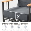 Belord Small Patio Furniture Set with 6" Thick Seat Cushion, Metal Outdoor Swivel Glider Chairs Set of 2 with Side Table, Comfort Thick Foam Cushion - 2 of 4